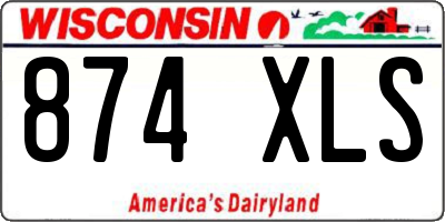 WI license plate 874XLS