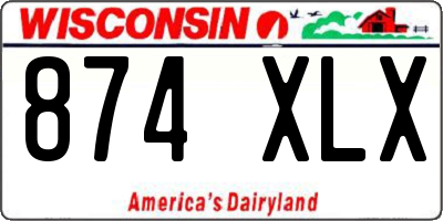 WI license plate 874XLX