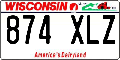 WI license plate 874XLZ