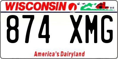WI license plate 874XMG