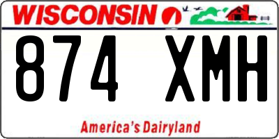 WI license plate 874XMH