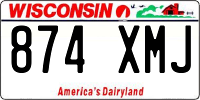WI license plate 874XMJ
