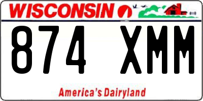 WI license plate 874XMM