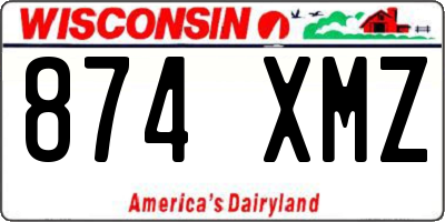 WI license plate 874XMZ