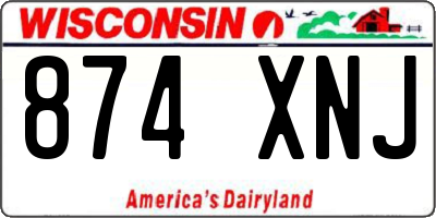 WI license plate 874XNJ