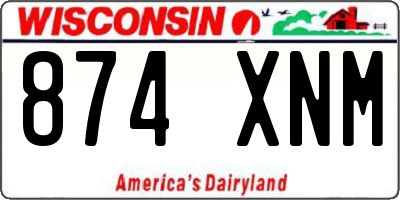 WI license plate 874XNM