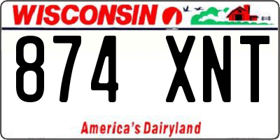 WI license plate 874XNT