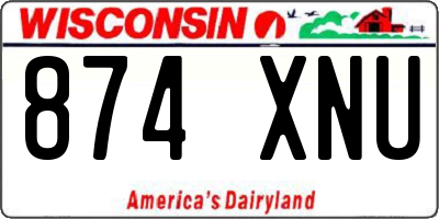 WI license plate 874XNU