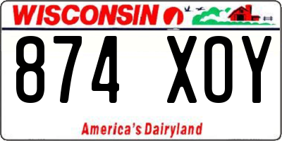 WI license plate 874XOY