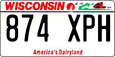 WI license plate 874XPH