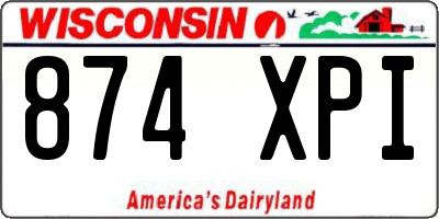 WI license plate 874XPI