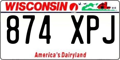 WI license plate 874XPJ