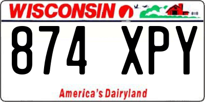 WI license plate 874XPY