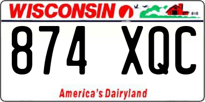 WI license plate 874XQC
