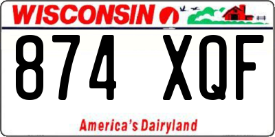 WI license plate 874XQF