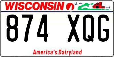 WI license plate 874XQG