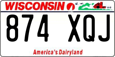 WI license plate 874XQJ