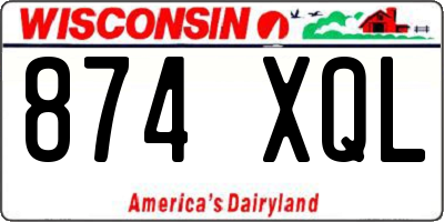 WI license plate 874XQL