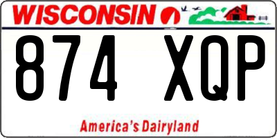 WI license plate 874XQP