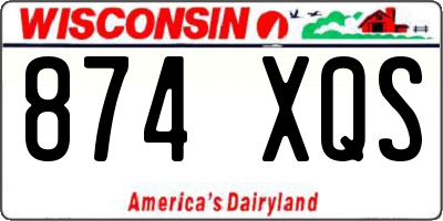WI license plate 874XQS