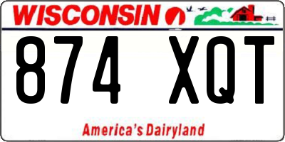 WI license plate 874XQT