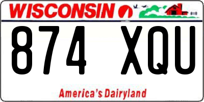 WI license plate 874XQU