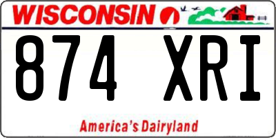 WI license plate 874XRI