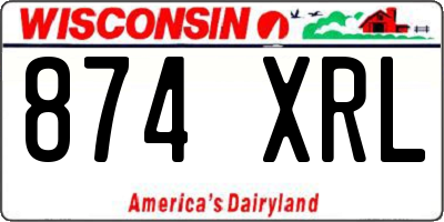 WI license plate 874XRL