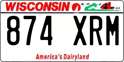 WI license plate 874XRM