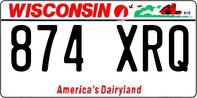 WI license plate 874XRQ