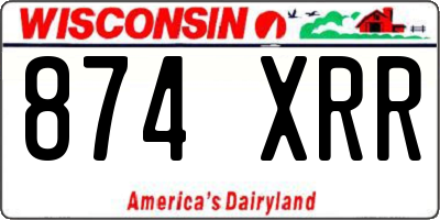 WI license plate 874XRR