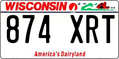 WI license plate 874XRT