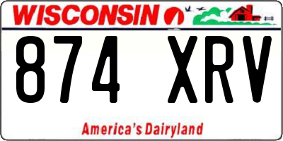 WI license plate 874XRV