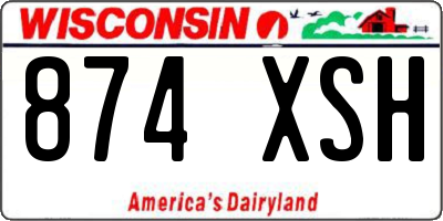 WI license plate 874XSH