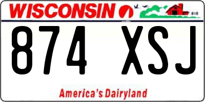 WI license plate 874XSJ