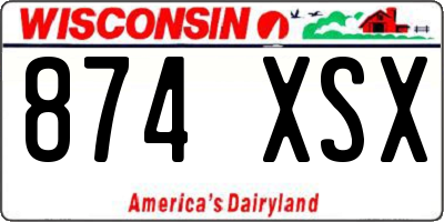 WI license plate 874XSX