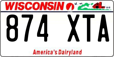 WI license plate 874XTA