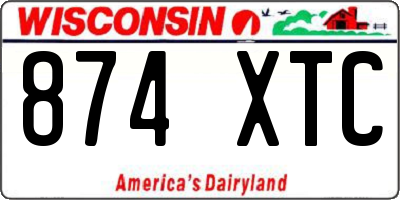 WI license plate 874XTC