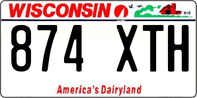 WI license plate 874XTH