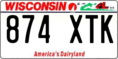 WI license plate 874XTK