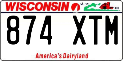 WI license plate 874XTM