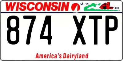 WI license plate 874XTP