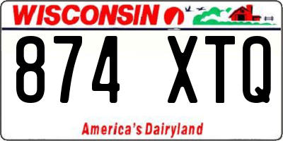 WI license plate 874XTQ