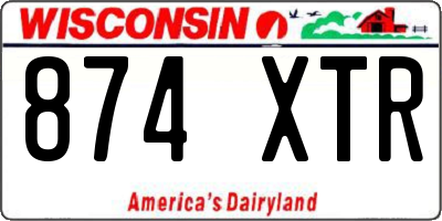 WI license plate 874XTR