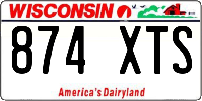 WI license plate 874XTS