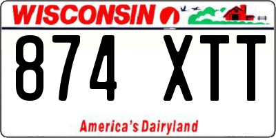 WI license plate 874XTT