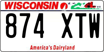 WI license plate 874XTW