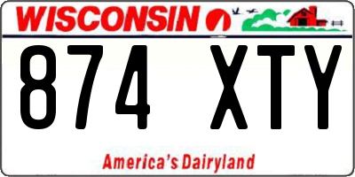 WI license plate 874XTY