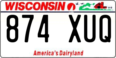 WI license plate 874XUQ