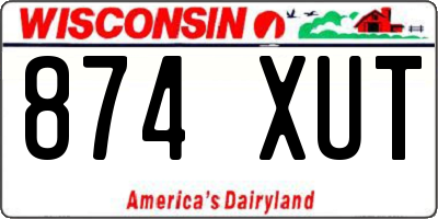 WI license plate 874XUT
